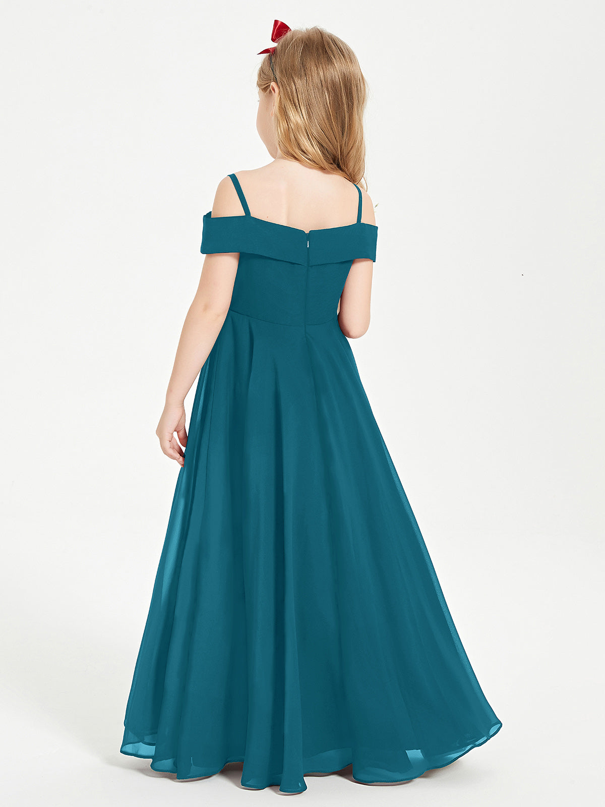 Off-the-Shoulder Dresses for Stylish Junior Bridesmaids Ink Blue